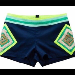 Navy Stretch Cotton Shorts